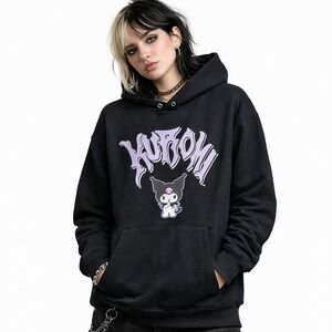 HELLO KITTY AND FRIENDS x Forever 21 Kuromi Hoodie Sweatshirt Sz XXL Sanrio EUC